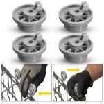 4x rouleau de roue panier rieur lave - vaisselle ap2802428, 165314 pour bosch - neff - siemens b2329 ...