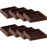 4x4 coupelles carres en caoutchouc pour roulettes de meubles avec prise de sol antidrapante (lot de ...