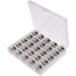 5 bobine en m�tal avec �tui pour machine � coudre domestique standard brother singer bernina pfaff elna ...