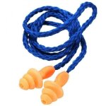 5 bouchons d'oreille anti - bruit en silicone souple avec cordon pour dormir �tudier