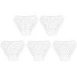 5 culottes jetables femme coton pur grossesse voyage blanc xl