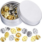 5 ensembles en or et 25 en argent + broches � clous de 8 mm, broches � bijoux � faire soi - m�me, sans ...