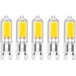 5 - pcs 2w g9 culot capsules cob led ampoule 220v 200 lumen 10w - 20w ampoule halogne quivalent pour ...