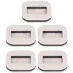 5 pcs coupe de roulette en feutre rectangle concave chaise de bureau rouleau de fixation roue de meuble ...