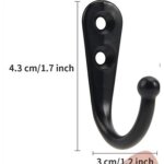 5 pcs crochet mural, porte manteau murale, noir patre murale, crochets muraux patre avec vis, mtal ...