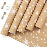 5 pcs papier cadeau papier cadeau rouleau papier cadeau no�l 43cm3m papier cadeau no�l pour enfant emballage ...