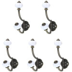 5 pcs pat�re antique crochet mural cintre simple porte - manteau r�tro d�corations de capuchon pat�res ...