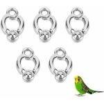 5 pcs perroquet jambe anneau perroquet pied cha�ne en m�tal pet oiseau activit� ouverture formation pied ...