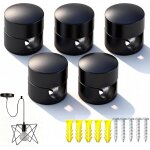 5 pi�ces accroche cable plafond, supports c�bles plafond r�glables, organisateur de cable, pour suspensions ...