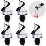 5 pi�ces bouchons et injecteurs bouchon d'alcool huile d'olive vin verseur bouchon huile argent