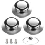 5 pices bouton de couvercle, poigne couvercle casserole, convient pour poigne de couvercle en verre, ...