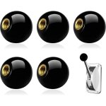 5 pi�ces bouton de levier � bille m8 x 30mm, noir poign�e boule ronde, filetage int�rieur en laiton, ...