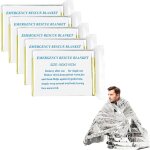 5 pices couverture de survie reutilisable, couvertures thermiques d'urgence indchirable & impermable ...