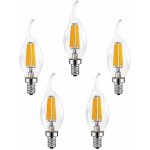 5 pi�ces e14 6w ampoules � filament led � intensit� variable(�quivalent lampe halog�ne 60w)600lm blanc ...