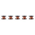 5 pi�ces de fil de cuivre �maill� de 0, 1 mm pour bobinage et r�paration, longueur 12 m