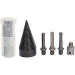 5 pi�ces foret � fendre bois acier, embouts de fendage de b�ches d�montable 50mm pour bois de chauffage ...