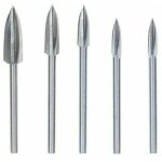 5 pi�ces fraise outils de sculpture gravure foret ensemble bois carbure solide meulage fraise en acier ...