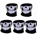 5 pi�ces masque de cr�ne masque de visage de cr�ne v�lo moto masque squelette demi - visage chapeau de ...