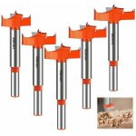 5 pi�ces m�ches bois, 30 / 40 / 45 / 50 / 60mm fraises � bois carbure, forets meches a bois, queue ronde ...
