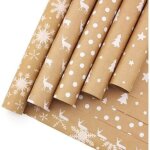 5 pi�ces papier emballage cadeau, papier cadeau noel, papier cadeau set, 43 � 300 cm par rouleau, papier ...