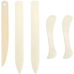 5 pi�ces plioir en os pour papier, plioir scrapbooking, plieur � papier en os, pliage outil � plier le ...