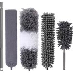 5 pi�ces plumeau poussi�re plumeau telescopique plumeaux t�lescopiques en microfibre lavable plumeau ...