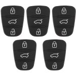 5 pi�ces de remplacement pour cl� en caoutchouc � 3 boutons pour hyundai fit pour kia (sans lettre)
