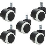 5 pi�ces roulettes de chaise de bureau 48 mm pour chaise d'ordinateur roulettes pivotantes pour chaise ...