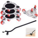 5 pi�ces roulettes pour meubles charge lourde, l�ve - meubles, roulettes pivotantes avec frein � pied, ...