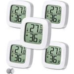 5 pi�ces thermom�tre hygrom�tre interieur num�rique, indicateur du niveau de confort, petit thermom�tre ...