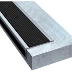 (5 x 2, 5 cm, noir et gris) profil� de nez de marche autocollant 2 m, coins de marche, coins antid�rapants, ...