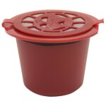 5 x capsules de caf rutilisables en rouge