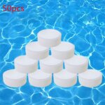 50 comprim�s de chlore pour piscine, pastilles nettoyantes spa, traitement efficace de l'eau, d�sinfection ...