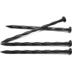 50 dents spirales en plastique noir de 20 cm pour bordures de parterres de fleurs et gazon artificiel ...