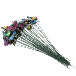 50 papillons artificiels pour d�coration ext�rieure et int�rieure, ornements de jardin et paysage