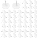 50 pcs patins � clouer en r�sine abs 19mm robuste protege pied de chaise durable forme ronde patin glisseur ...