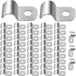 50 pi�ces attache de fixation pour tube en u 4mm - 6mm, colliers de serrage collier de serrage inox clips ...