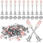 50 pices clou pour pistolet a clou manuel, clou pour cloueur beton contient 50 crous m8, 7, 3 mm mini ...