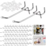 50 pi�ces crochet panneau perfor� pour pegboard, perfor� mural, panneaux muraux bois, marqueur crochet ...