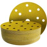 50 pices disques abrasifs de 150 mm, grain 100 - disque a poncer 150mm 15 trous pour ponceuse excentrique ...