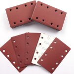 50 pi�ces feuilles abrasives, 80x133mm papier a poncer 240 grains papier abrasif pour bosch ponceuse ...