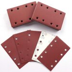 50 pi�ces feuilles abrasives, 80x133mm papier a poncer 320 grains papier abrasif pour bosch ponceuse ...
