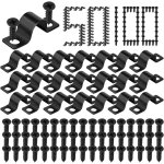 50 pi�ces fixation grillage rigide sur mur fixation grillage rigide sur poteau 10mm - mat�riau en acier ...