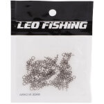 50 pi�ces hame�ons � ressort en acier inox pour leurres souples - mat�riel de p�che