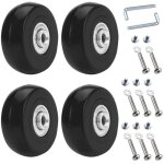 50 x18mm roues valise universelle de rechange pour bagages 4 pices, caoutchouc mtal valise kit pour ...