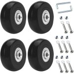 50 x18mm roues valise universelle de rechange pour bagages 4 pices, caoutchouc mtal valise kit pour ...