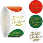 500 feuilles d'autocollants de no�l 1, 5 pouces �tiquettes autocollantes joyeux no�l autocollants de ...