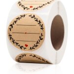 500 feuilles - �tiquettes autocollantes - autocollants pour bocaux et couvercles - motif couronne - 3 ...