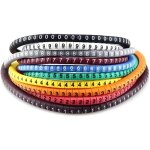 500 marqueurs de c�bles ec 0, outils de marquage num�rique couleur de 0 � 9, pour gaines isolantes de ...