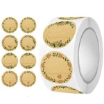 500 pi�ces (brun - 1) gomettes autocollantes, etiquettes autocollantes bocaux, �tiquettes auto - adh�sives ...